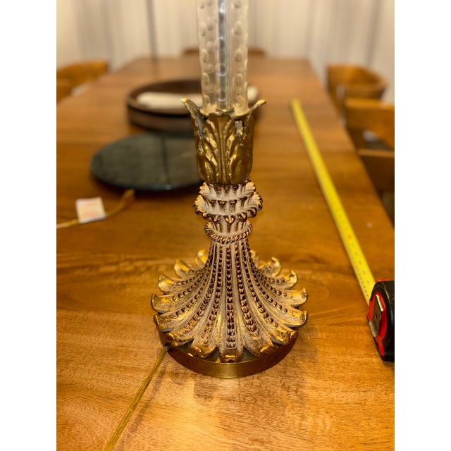 1980s 1980s John Richard’s Collection Neoclassical Brass and Crystal Corinthian Column Floor Lamp - a Pair For Sale - Image 5 of 15