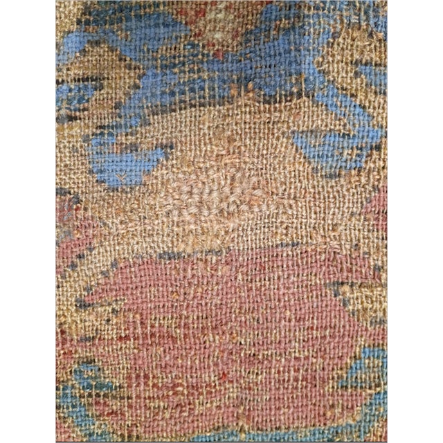 Distressed Antique Hand-Knotted Caucasian Gallery Rug. 4'7'x 8'10". For Sale - Image 15 of 18