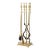 Vintage Brass Fireplace Tool Set—Five Piece Set For Sale