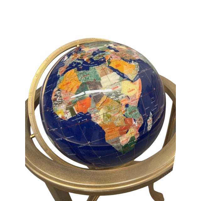 Alexander Kalifano Gemstone on Brass Tripod Stand For Sale - Image 4 of 6
