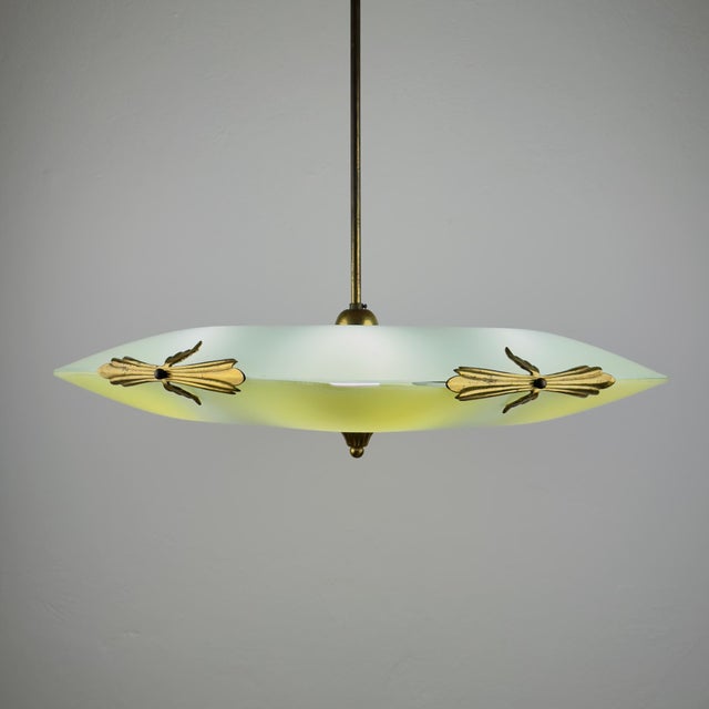Vintage Art Deco Pendant Light, 1930s For Sale - Image 11 of 18