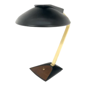 Vintage c1970s Italian Mid Century Modern Adjustable Brass Desk Table Lamp