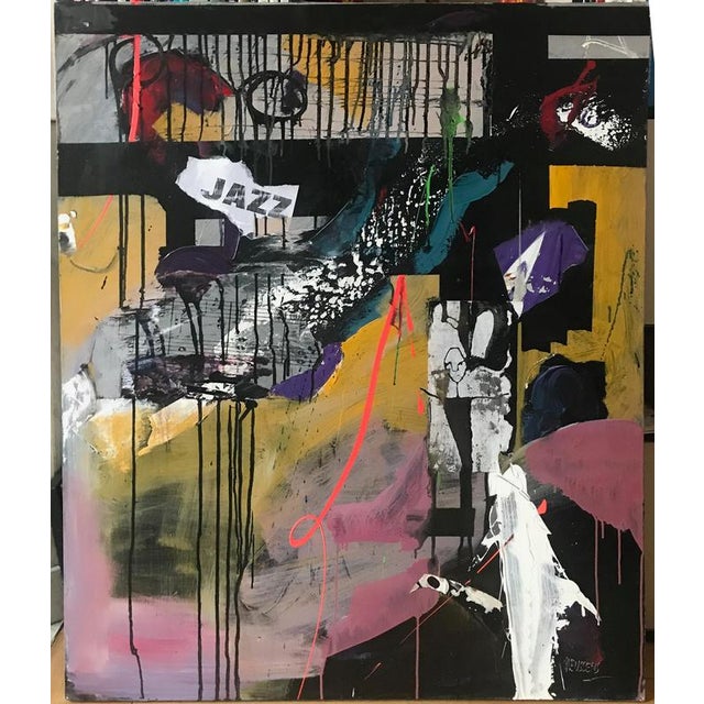 Vieussens, NO 2013 Painting and collage Format 100 x 100 This piece is attributed to the mentioned designer/maker. It has...