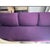 Upholstered Aubergine Banquette With Chrome Detail For Sale In New York - Image 6 of 9