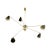 Five Star Ceiling Light in Brass For Sale - Image 9 of 9