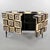 Ondulation 2 Buffet in Black and White Sycamore Marquetry by Aymeric Lefort For Sale - Image 9 of 15