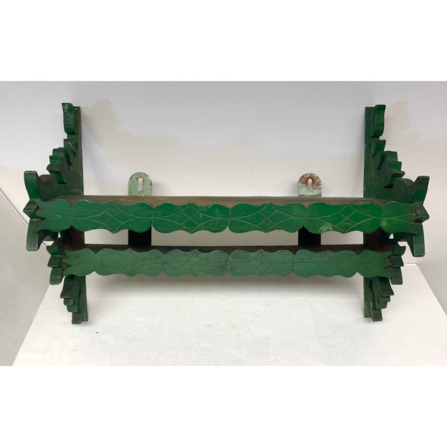 Farmhouse Handmade 1930s Kitchen Shelf With Tulip Flowers For Sale - Image 3 of 12