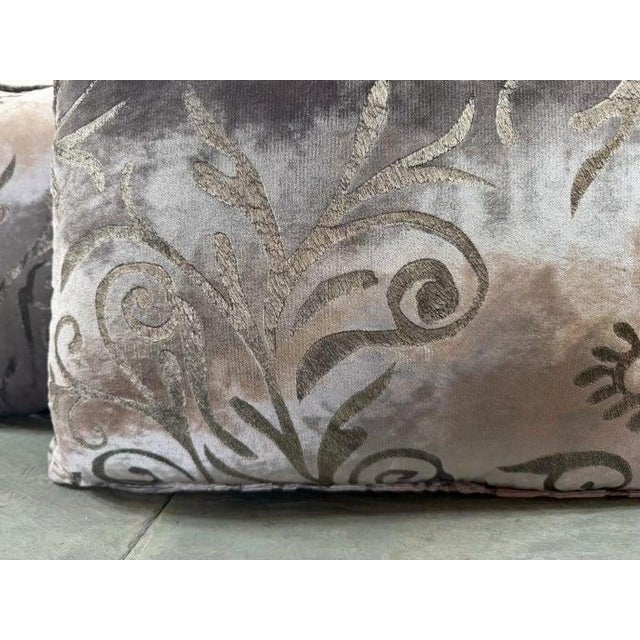 Early 21st Century Custom Rococo Silk Velvet Pillows by Nomi Textiles, Made in Usa For Sale - Image 5 of 9