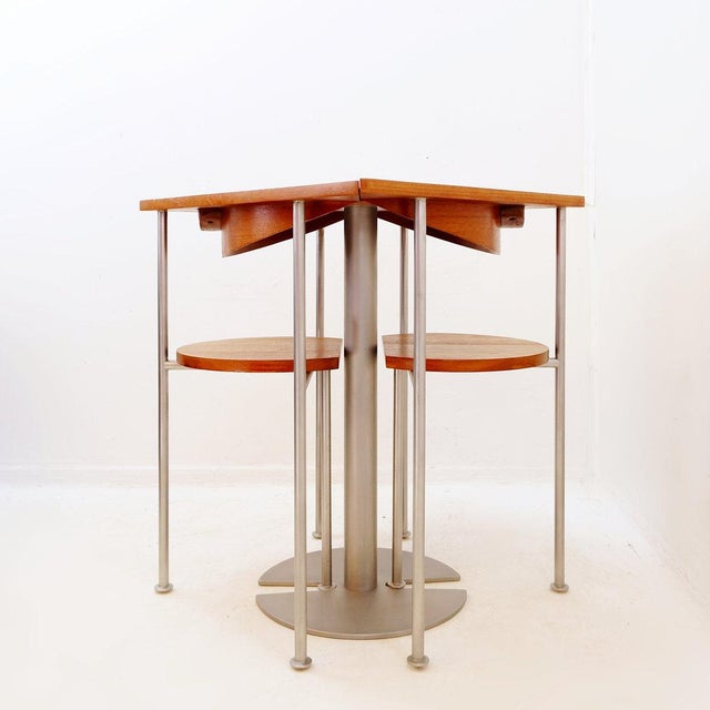Tea for Two Bistro Set by by Chung Myungchul for Lister Lutyens, 1990s, Set of 3 For Sale - Image 10 of 16