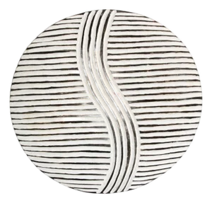 Vintage Black & White Modern Tribal Zulu Shield Wall Object