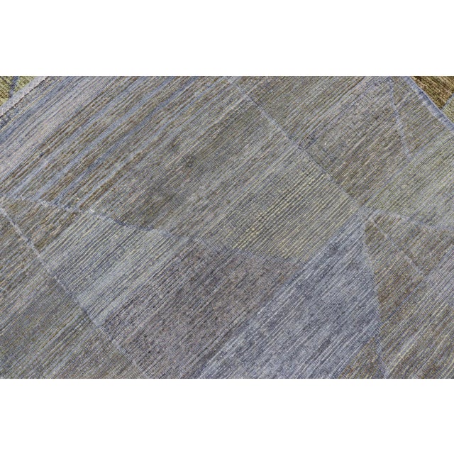 Large Piled Scandinavian Sub-Geometric Modern Rug by Keivan Woven Arts 10'1 X 14 For Sale - Image 11 of 12