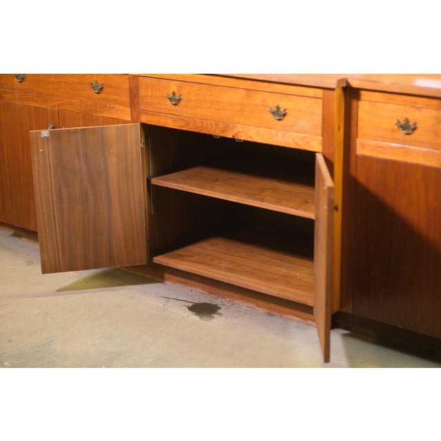 1960s Walnut Veneer Kitchen Storage Cabinet For Sale - Image 13 of 16