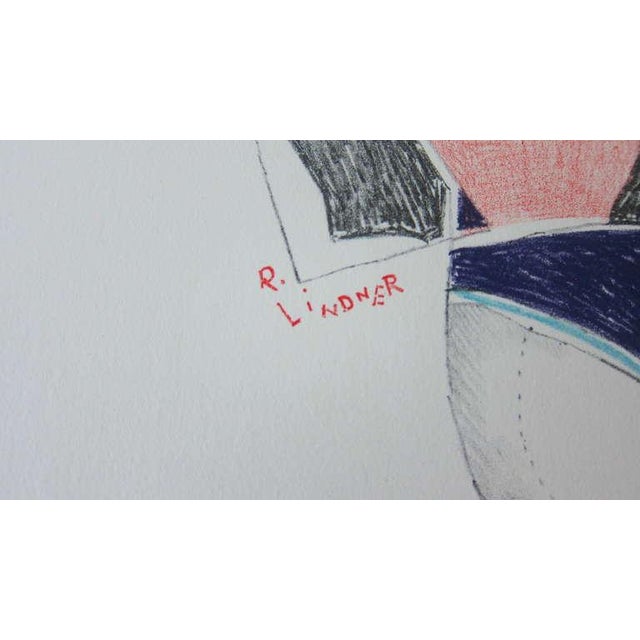 Pop Art Richard Lindner, Vintage Modern Lithograph Poster 1960s Pop Art Mod Figure Pencil Signed, 1964 For Sale - Image 3 of 6