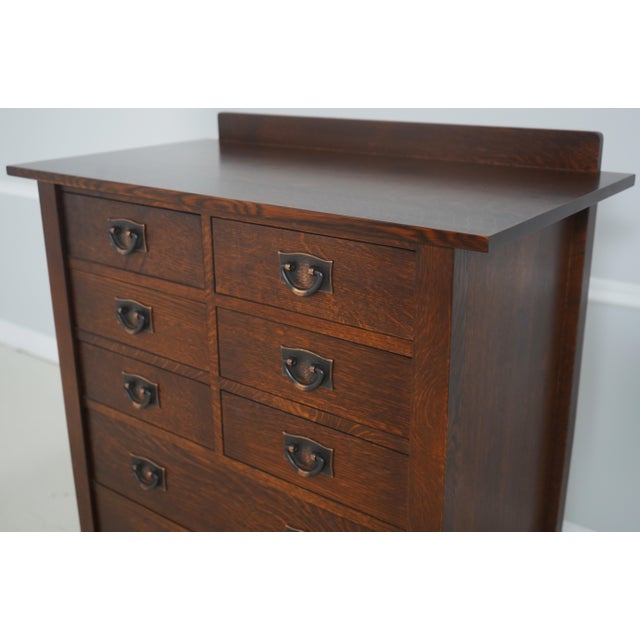Stickley Mission Oak Arts & Crafts High Chest For Sale - Image 9 of 15