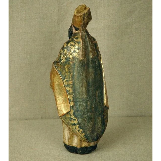 Early 18th Century Gilded Venetian Statue of a Bishop For Sale - Image 5 of 7