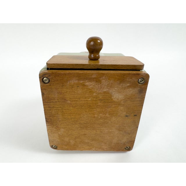 Vintage Peugeot Frères French Coffee Grinder in Sage Green, Mid-20th Century For Sale - Image 14 of 14