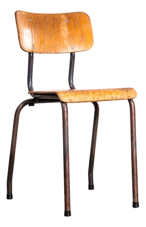 Elbe Steel Grey Stacking Dining Chair, 1950s