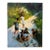 Vintage p.g. Tiele Signed Impressionist Oil Painting of Children Feeding Birds For Sale