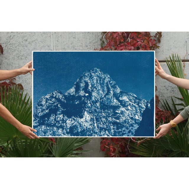 Paper "Yosemite Blue Mountain" Geological Cyanotype on Watercolor Paper by Kind of Cyan For Sale - Image 7 of 13