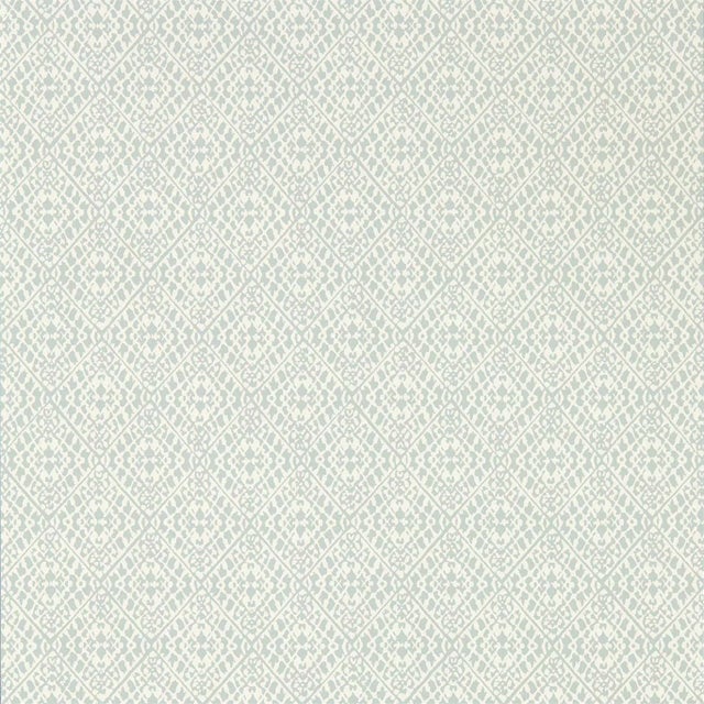 Sanderson Pinjara Trellis Wallpaper in Blue Clay - a Sample For Sale