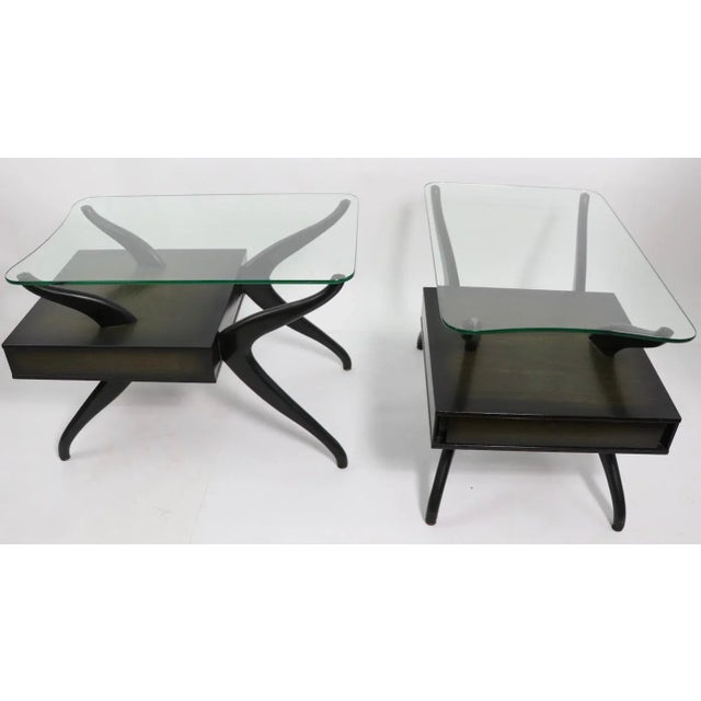 Mid Century One-Drawer Stands after Pearsall - A Pair For Sale In New York - Image 6 of 12