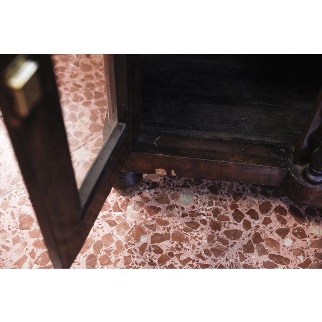 inlaid Furniture Dresser with Mirror and Side Windows For Sale - Image 4 of 9