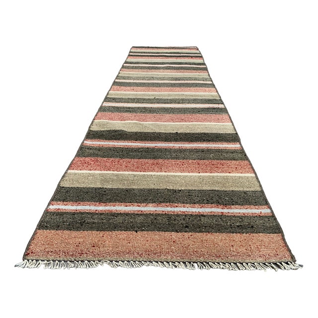 Turkish Narrow Kilim Runner Rug For Sale