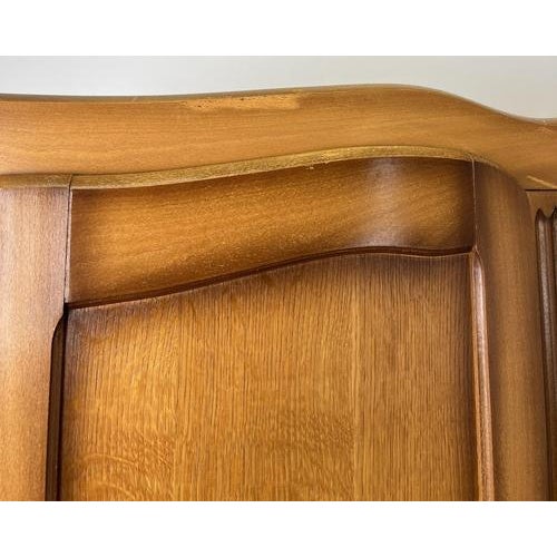 Vintage French Louis Carved Oak Triple Door Armoire For Sale - Image 6 of 18