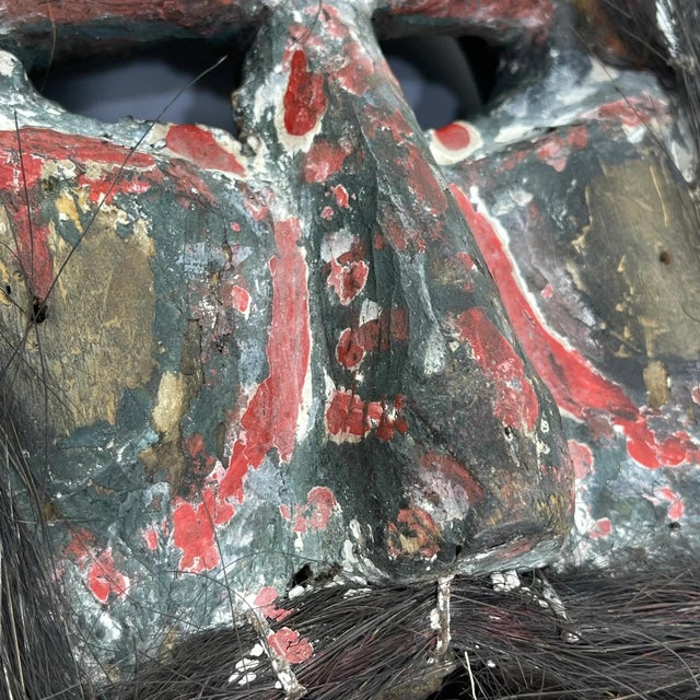 African Early 20th Century Ibibio Carved and Painted Cross River Mask Nigeria For Sale - Image 3 of 11