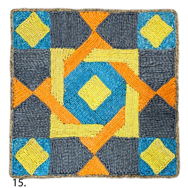 Natural Abaca Premium Fiber Rugs in Colors 2x2Ft. For Sale - Image 12 of 12