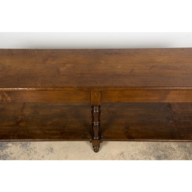 Wood Mid 19th Century French Provincial Oak Draper’s Console Table For Sale - Image 7 of 18