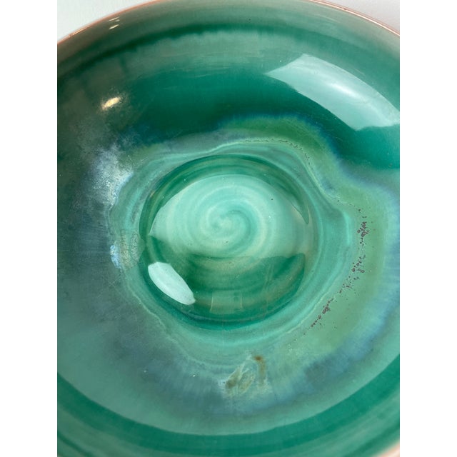 Mid 20th Century Vintage Stangl Pottery Terra Rose Bowl, Mauve & Turquoise Swirl, Trenton Nj For Sale - Image 5 of 9