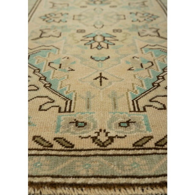 Turkish Turkish Mini Rug Oriental Hand Knotted Vintage Rug 1'10" x 3'4" #21092 For Sale - Image 3 of 8