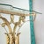This impressive Italian wall mirror from the 1940s features a double trapezoidal shape and subtle floral etched decor on a...