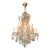 Antique Crystal Chandelier Maria Theresa Style 18th Century Faceted Light Effect For Sale