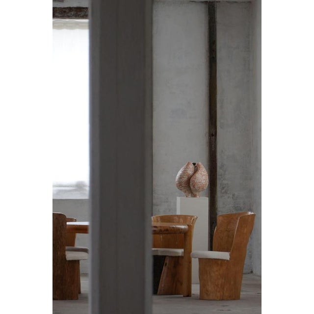 Swedish Stump Chairs in Wood with Bouclé Seats, 1960s, Set of 4 For Sale - Image 16 of 18