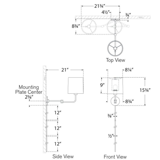 2020s Barbara Barry for Visual Comfort Signature Go Lightly Swing Arm Wall Light in Gild with Linen Shade For Sale - Image 5 of 8