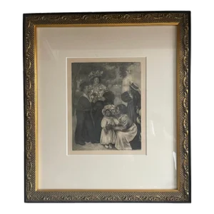 Auguste Renoir ºLa Famille" Framed Etching Circa 1919