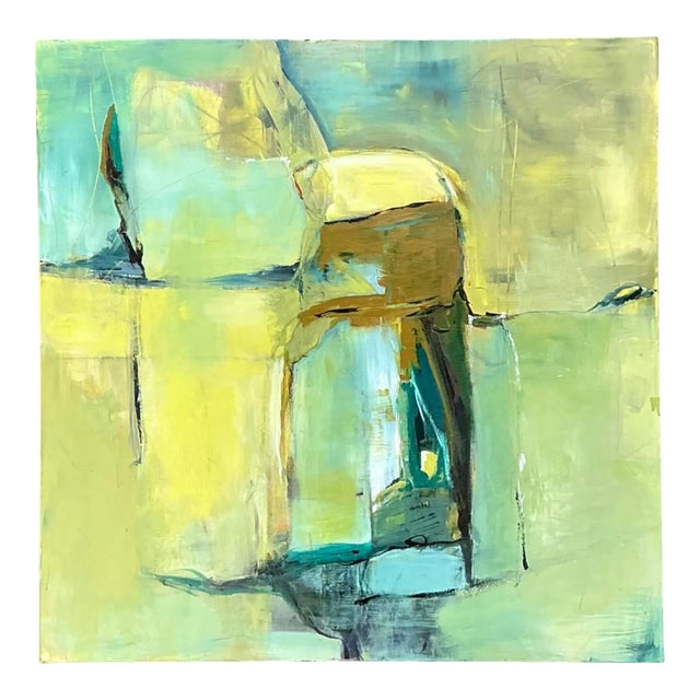 Vintage Abstract Expressionist Oil Painting on Canvas For Sale