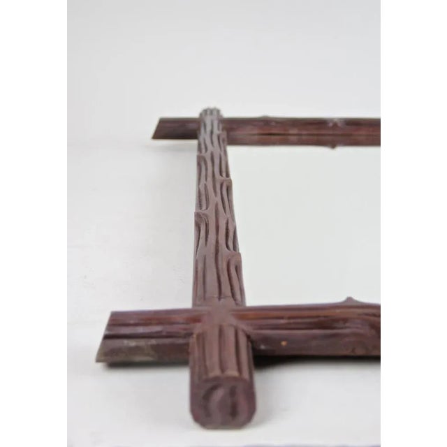 Black Forest Wooden Wall Mirror, Austria, 1900s For Sale - Image 12 of 14