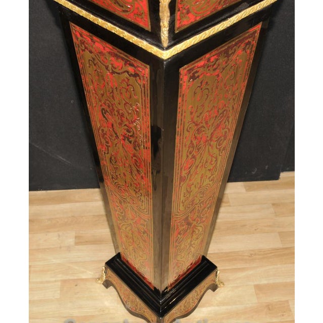 Louis XV Boulle Pedestal Stands with Buhl Inlay, Set of 2 For Sale - Image 4 of 7