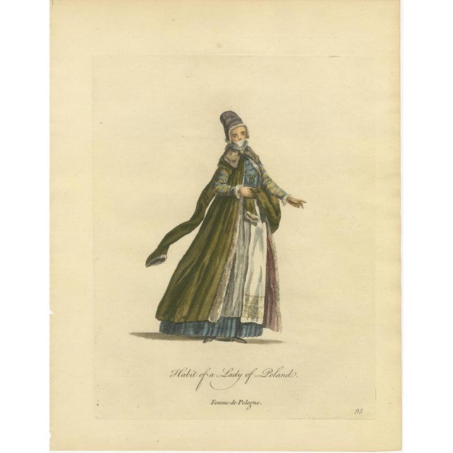 Mid 18th Century European School, Polish Royal & Noble Costume, 1749, Paper Engravings, Set of 4 For Sale - Image 5 of 9