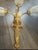 Vintage Neoclassical Gilt Brass Figural Three-Light Wall Sconces - a Pair For Sale - Image 10 of 12
