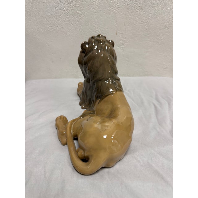 Mid-Century Modern B&g Bing and Grondahl Lion Porcelain Figurine 1793 Copenhagen Denmark For Sale - Image 3 of 7