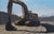 Progress on Memorial by Brad Davis | Oil on wood panel Excavator on a construction site For Sale