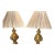 1950-60’s Stiffel Brass Urn Lamps Pair Hollywood Regency Style W/ Shades Working 35+lbs For Sale