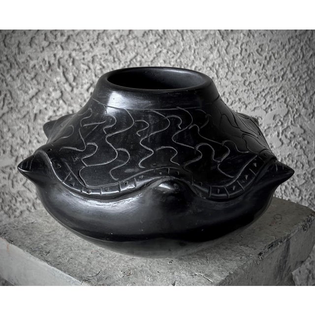 Late 20th-Century Barro Negro Pottery (Black Clay) Roly Poly Turtle Vessel - Oaxaca, Mexico For Sale - Image 18 of 18
