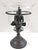 Vintage Baroque Style Case Glass Bowl With Dual Figurative Metal Handles and Stand For Sale - Image 4 of 14