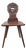 Swiss Alps Folk Art Escabelle Wooden Chair, 1820s For Sale