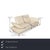 The Rivoli sofa from Koinor is covered in cream-colored genuine leather and stands on round metal feet. The adjustable...